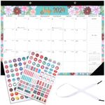 KINGTLE 2024-2025 Wall Desk Calendar with Stickers, Monthly Academic Planner Runs from Jul 2024 to Dec 2025, Big Calendar Planner,18 Months,17'' x 12'' (Green)