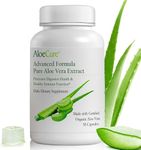 AloeCure Organic Aloe Vera Capsules, 130,000mg Inner Aloe Leaf Equivelant per Serving, Support Gut Health & Digestive Comfort, Stomach Acid Buffer, Natural Immune Supplement, Aloin Free, 30 Capsules