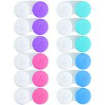 12PCS Contact Lens Case, Colorful Contact Lens Box Left/Right Eyes Holder Container, Outdoor Mini Contact Lens Soak Storage Kit for Travel&Home.