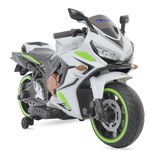 Alstoy Kids Hyper-X Toy Bike with Rechargeable 12v Battery Operated Electric Ride-on Bike for Kids | BIS/ISI aproved Safe | 6 Months All Electric Warranty | 5 to 12 Years | Large | Green+White