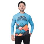 HYPAROCKS Adventure Printed UV Protected Full Sleeve Dry Fit Men's T-Shirt (L_Skyway)