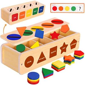 Juguete Montessori Bebé 1 2 3 Años, 25 Piezas Juego Educativo, Cubo Caja Madera, Clasificar Colores Formas, Habilidades Motoras, Regalos Niños Navidad Reyes Magos Cumpleaños