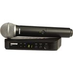 Shure BLX24/PG58 UHF Wireless Microphone System - Perfect for Church, Karaoke, Vocals - 14-Hour Battery Life, 100m Range | Includes PG58 Handheld Vocal Mic, Single Channel Receiver | H9 Band