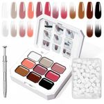 THR3E STROKES Ombre Gel Nail Polish with Nail Art Sponges for Pat Gel Ombre Color Palette Blush Effect Pat Painting Gradient Blooming Gels 9colors for Ombre Nails Multistyle French Manicure DIY (+ OMBRE SPOUNGE) (B+OMBRE SPOUNGE)