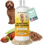 USDA Organic 5-in-1 Deshedding Dog Shampoo & Conditioner, Infuses Skin & Coat with Vitamins & Omega 3 Fatty Acids, Anti-Shed for Puppies, Made in USA, Shed Control for Dogs, 16 oz [We Love Doodles]