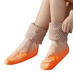Heated Socks for Men Women 4000mAh Rechargeable Electric Heated Socks,Washable Battery Operated Heating Socks for Winter/Sleeping/Indoor/Cold Weather Foot Warmer Thermal Socks-Pink