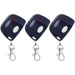 Kingdder 3 Pieces Garage Door Remote Compatible for Linear Multicode 300mhz 10 Dip Switch 3089 3060 3070 Gate Opener Remote Multicode Gate Opener with Keychain (Purple, White)