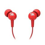 JBL C100SIU In-Ear Headphones with 1-Button Remote and Microphone for Apple iOS/Android - Red