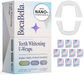 Boca Bella Teeth Whitening U-Wraps – 10 Treatments – 15% Hydrogen Peroxide, Enamel-Safe, No Harsh Sensitivity – Patented Strip Design with Aloe, Calendula & Peppermint – Fast, Even Whitening