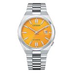 Citizen Analog Yellow Dial Silver Band Men's Stainless Steel Watch-NJ0150-81Z