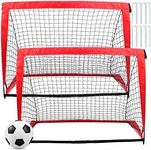 Mardatt 4 x 3FT Portable Soccer Goals Net with Carry Bag, Foldable Pop Up Training Soccer Goal Net for Indoor Outdoor Backyard Games Practice