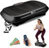 LifePro Vibration Plate Exercise Machine - Whole Body Workout Vibration Fitness Platform w/ Loop Bands - Home Training Equipment (Black)