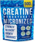 InstaSkincare Creatine Monohydrate Powder for Muscle Gain, More Strength and Faster Workout Recovery for Women & Men - Micronized Creatine Monohydrate, 5000mg Per Serv (5g) Made in USA 1.1 Lbs