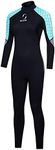 ZCCO Wetsuits Men's 3mm Premium Neoprene Full Sleeve Dive Skin for Spearfishing,Snorkeling, Surfing,Canoeing,Scuba Diving Wet Suits (Women Blue, S)