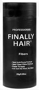 Finally Hair Keratin Hair Building Fibers for Hair Thickening Fiber Hair Loss Concealer. (Dark Grey & Pepper)