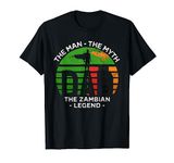 Dad The Man The Myth The Zambian Legend Zambia Vintage Flag T-Shirt