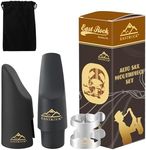 EASTROCK Alto Saxophone Mouthpiece Kit includes Metal Ligature, Matte Cap, Velvet Bag, Professional Alto Sax Mouthpiece Set, Musical Instruments Accessory for Beginner/Student/Musician