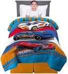 Franco NL1788 Kids Bedding Super Soft Reversible Comforter, Twin/Full Size 72" x 86", Hot Wheels