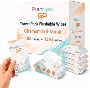 Plushwipes Go Flushable Wipes Travel Packs, 192 Packs, Chamomile & Neroli