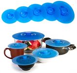 Kitchen + Home Silicone Suction Lids and Food Covers - Set of 5 - Fits various sizes of cups, bowls, pans, or containers!