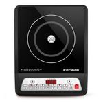 Longway Elite Plus IC 2000 Watt Induction Cooktop with Auto Shut-Off & Over-Heat Protection With 8 Cooking Mode & BIS Approved | 1-Year Warranty | (Black, Push Button)