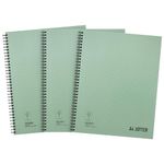 Summit Jotter, A4 Metallic Notebook, Wirebound, Lined, Pack of 3