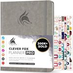 Clever Fox Planner PRO – Weekly & Monthly Life Planner to Increase Productivity, Time Management and Hit Your Goals, 8.5x11″ (Gray)