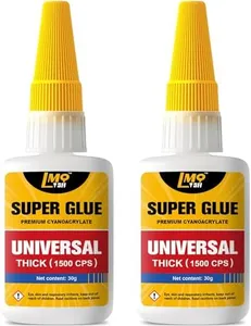 Super Glue Clear Thick CA Glue, Cyanoacrylate Adhesive for Shoe Sole Ceramic Repair Plastic Leather Glass Model Metal Boot Wood Pottery Aquarium Fletching Porcelain Stone, Instant Bonding Waterproof