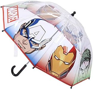 CERDÁ LIFE'S LITTLE MOMENTS Ombrello Trasparente Bambino,Avengers,Apertura Manuale con Meccanismo Antivento e Aste di Sicurezza,Licenza Ufficiale Marvel, Multicolore, taglia unica, 2400000655