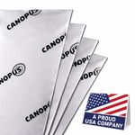 CANOPUS Professional Car Sound Deadening Mat 80 mil Total 10 sqft, Butyl Sound Deadener Mat with Self Adhesive, Noise Dampening for Car Trunk, Door, Floor and Ceiling, Silver