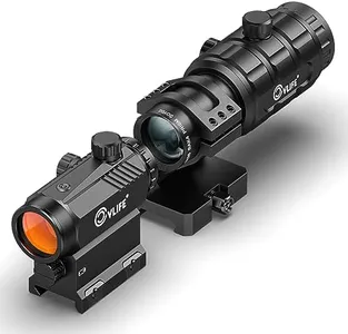 CVLIFE Motion Awake Red Dot and Magnifier Combo, Auto Brightness Adjustment, 3 MOA Red Dot with 3X Magnifier, Absolute Co-Witness Optic, Open Reflex Optic Sight with Flip-to-Side Mount.