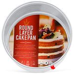 Crown 6 inch Cake Pans, 2" Deep, Heavy Duty, Even-Heating, Pure Aluminum, 15 cm Cake Pan