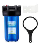 Geekpure Whole House Water Filter Housing Blue Color - Fit for 4.5" x 10" Filters - NPT Port 3/4 inch (BB-10B3/4x1)