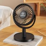 Quietest Desk USB Fan with 4 Settings, Small but Mighty, Portable Mini Cooling Fan for Office, Sleek Design, 310 Degree Rotation, Easy to Use and Clean, Detachable