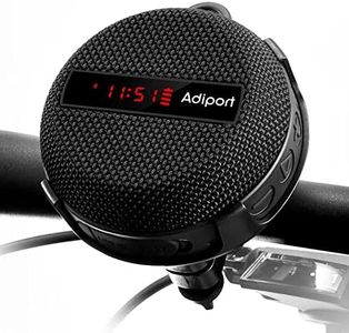 Adiport Bike Bluetooth Speaker,Riding Speed,Battery Power&Time Display,Portable Wireless Bicycle Speaker,Rich Bass&Loud Sound,11H Playtime,IP65 Waterproof&Shockproof for Outdoor Cycling Hiking