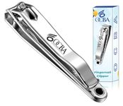 OCBA Nail Clippers Stainless Steel Nail Cutter for Thick Toenails Professional Heavy Duty Fingernail Clipper Toenail Clippers for Men Women (Nail Clipper)