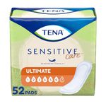 Tena Incontinence Pads, Bladder Control & Postpartum for Women, Ultimate Absorbency, Regular Length, Sensitive Care, 52 Count