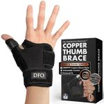 Dr. Frederick's Original Copper Thumb Brace - 1 Brace - CMC Spica Splint for De Quervain’s Tendonitis, Arthritis, Injury, Pain Relief - Thumb Wrist Stabilization - Left or Right Hand - Fits Men and Women