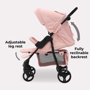 My Babiie MB30 Pushchair – Pink Leopard Print Stroller