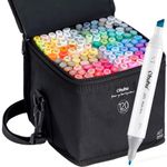 Ohuhu 120 Colours Marker Set,Dual Tip Coloring Marker Pens For Kid,Fine&Chisel Tip Double-Ended Alcohol Based Drawing Markers For Sketch Adult Coloring Book,Back To School Art Supplies,Multi-coloured