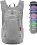 ZOMAKE Ultra Lightweight Packable Backpack - 10L Small Daypack Light Foldable Backpack Water-Resistant Backpack for Hiking (Grey)