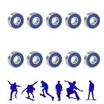 10Pcs Frictionless Abec 9 Skateboard Roller Skate Wheels Scooter Spare Bearings(Blue)