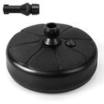 TANGZON Heavy Duty Garden Parasol Base, Water or Sand Filled Round Patio Umbrella Weight Stand for 38mm Parasol Pole, Outdoor Sunshade Umbrella Stand Holder for Beach Poolside Deck Yard