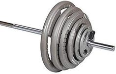 HCE 50kg Adjustable Standard Hammertone Barbell Set Professional Grade Steel Bar and Cast Iron Weight Plates Home & Gym Training Equipment Powerful Body Workout, CrossFit, MMA, Fitness, Bench Press, Bodybuilding, Weightlifting