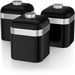 Swan SWKA1020BN Black Retro 3 Canisters, One Size