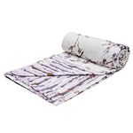 Trance Home Linen 150 GSM Pure Cotton Reversible Dohar Single Bed Size | Ac Blanket Comforter | Soft Light-Weight Bed Blanket (56 X 88 Inch, Akira Lavender, Pack of 1), 200 TC Festive Gifting