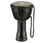 Meinl Percussion Rope Travel Djembe - Medium Sized Handdrum - With Goat Head - Diameter 10 Inches - Plastic, Black (PADJ4-M-G)