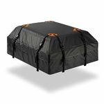 ZONETECH Durable Roof Top Waterproof Cargo Bag -Classic Black 15 Cubic Feet Premium Quality Universal Waterproof Fold-able Leak Proof Traveling Roof Top Car Bag