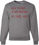 Wild Bobby Die Hard Now I Have a Machine Gun Ho ho ho Christmas Unisex Crewneck Sweatshirt, Heather Grey, Large, Heather Grey