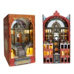 DIY Book Nook Kit Railway Cathedral DIY Miniature House Kit with LED Lights Wooden Dolls House 3D Wooden Puzzles for Adults Make Your Own Craft House Model